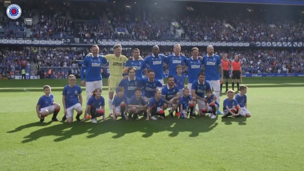 Gascoigne scores in Rangers Legends vs Rest of the World charity match